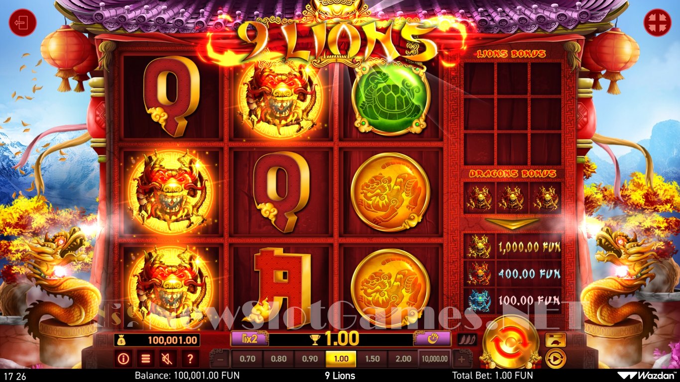 9 Lions Hold The Jackpot Slot Slot Image in Demo - pic. 4