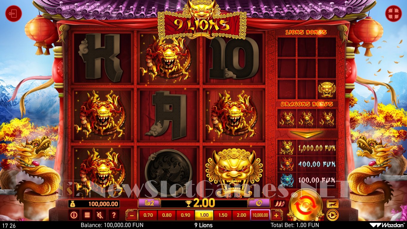 9 Lions Hold The Jackpot Slot Slot Image in Demo - pic. 5
