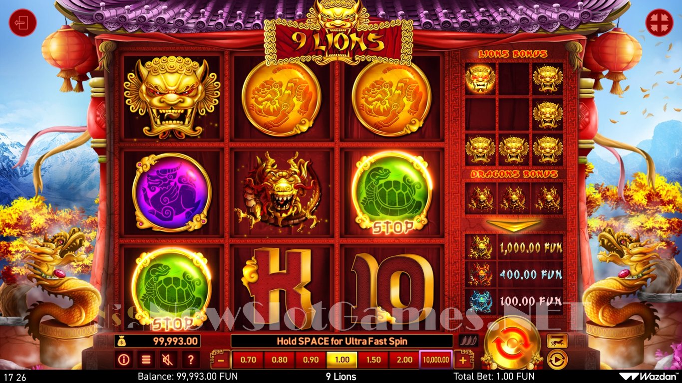 9 Lions Hold The Jackpot Slot Slot Image in Demo - pic. 9