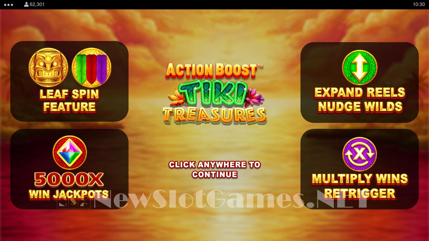 Action Boost Tiki Treasures Slot Demo Image