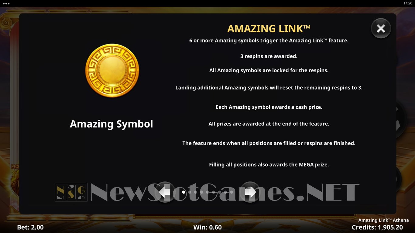 Amazing Link Athena Slot Slot Image in Demo - pic. 8