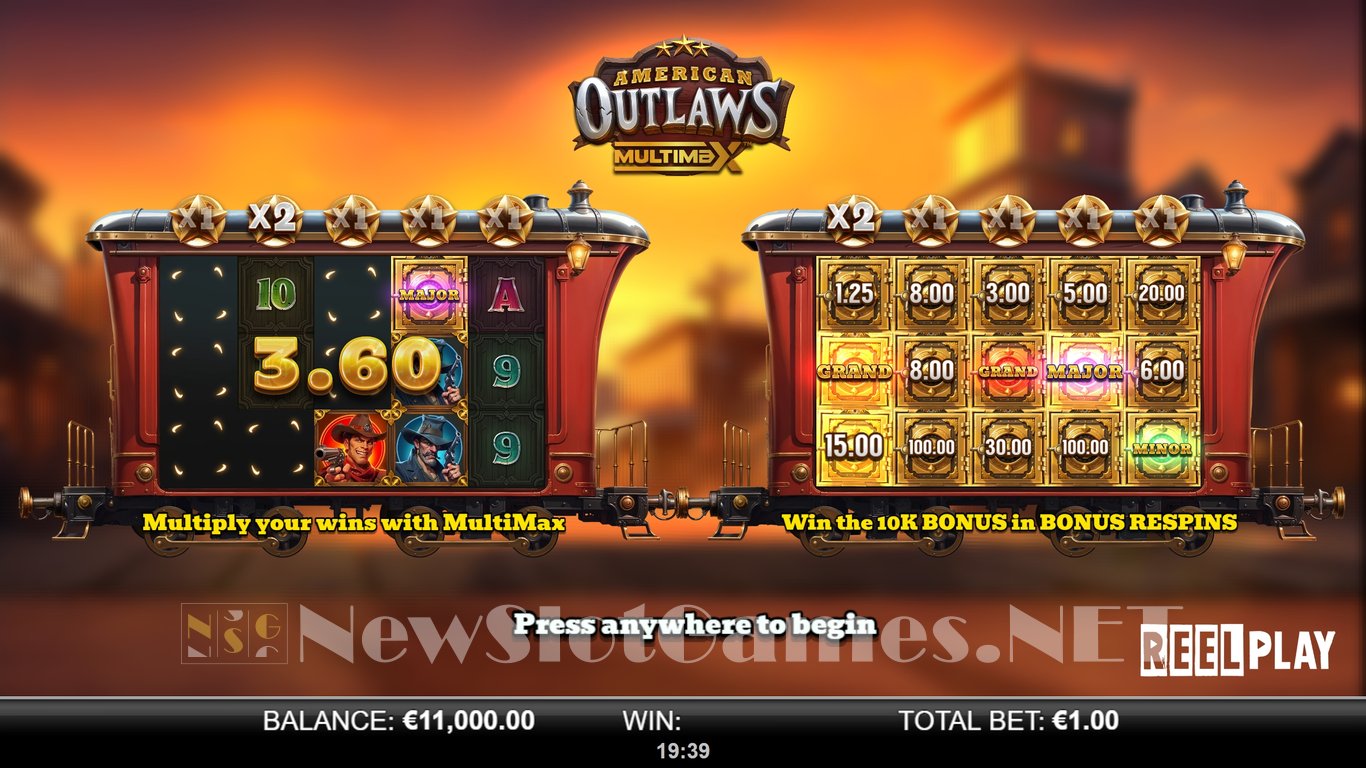American Outlaws MultiMax Slot Demo Image