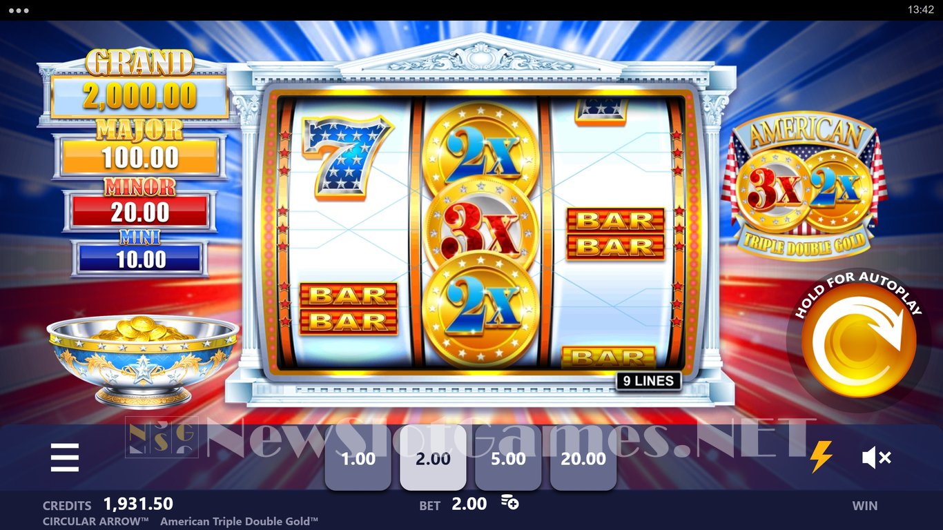 American Triple Double Gold Slot Demo Image