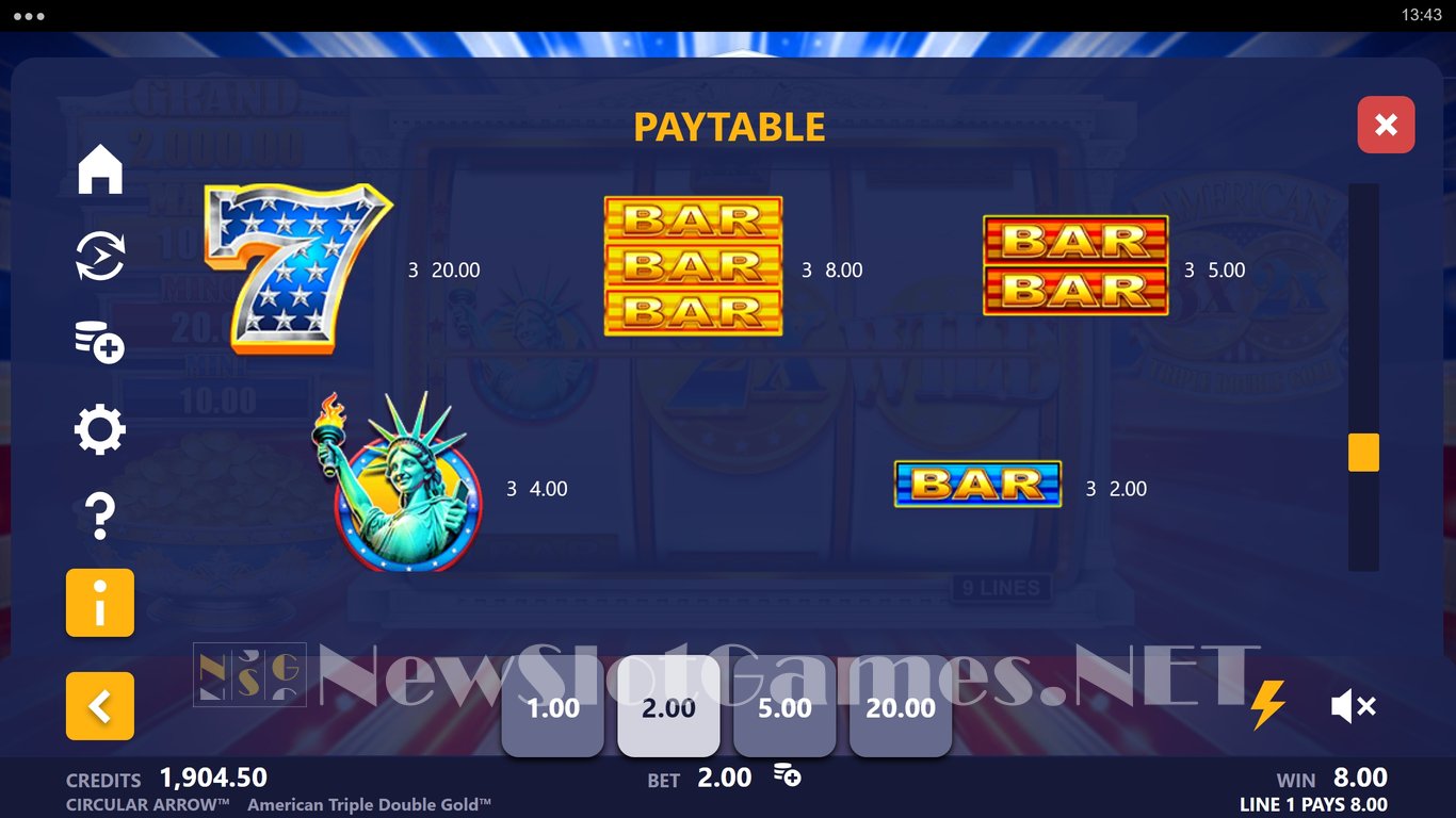 American Triple Double Gold Slot Slot Image in Demo - pic. 8
