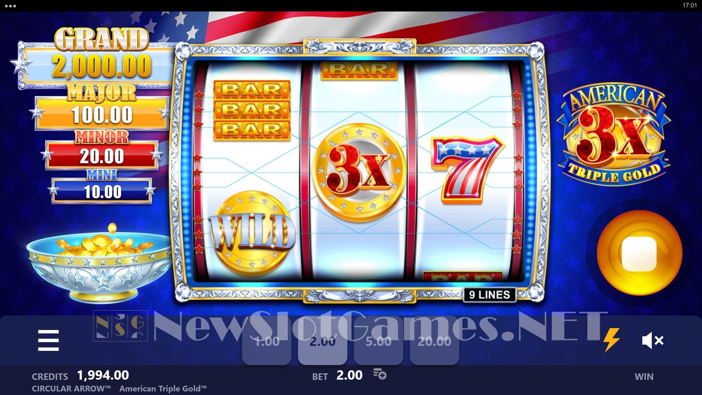 American Triple Gold Slot Demo Image