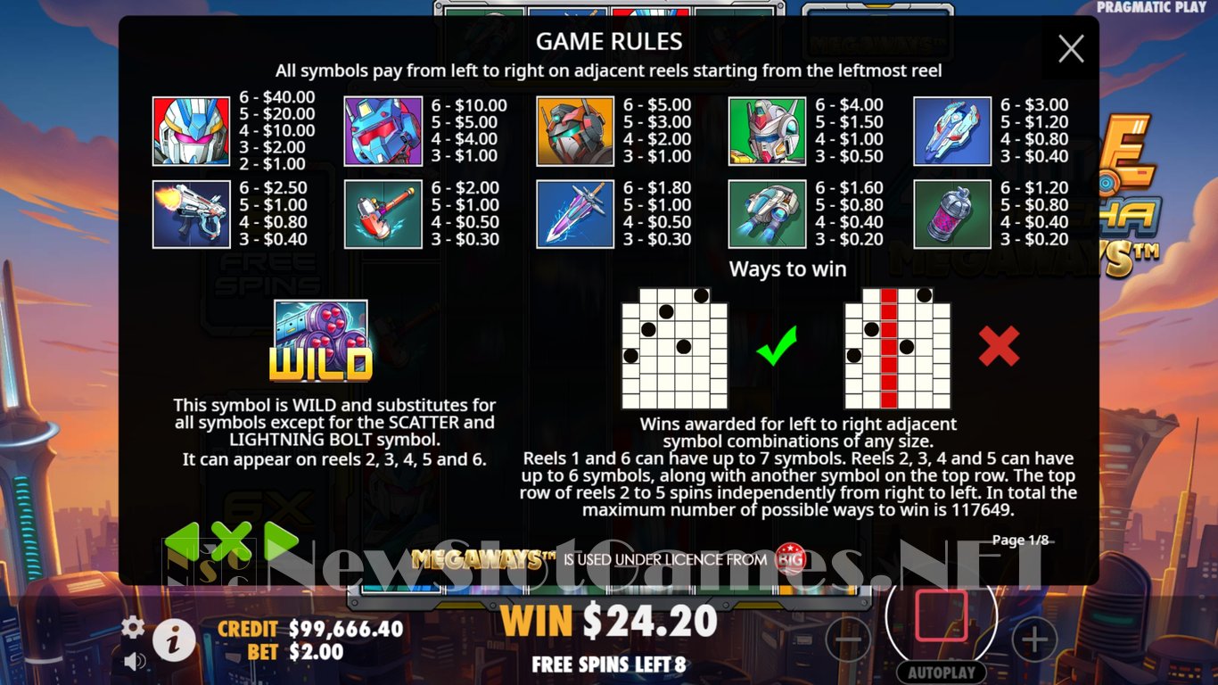 Anime Mecha Megaways Slot Slot Image in Demo - pic. 14