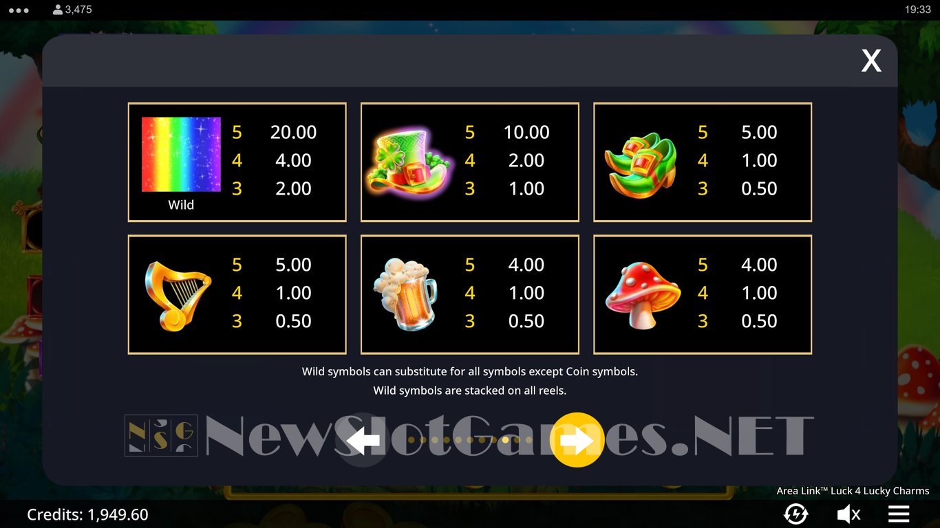 Area Link Luck 4 Lucky Charms Slot Slot Image in Demo - pic. 9