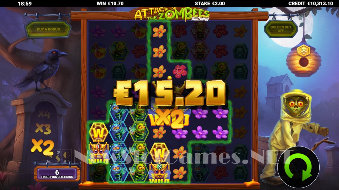 Attack of the Zombees WildEnergy Slot Slot Image in Demo - pic. 11