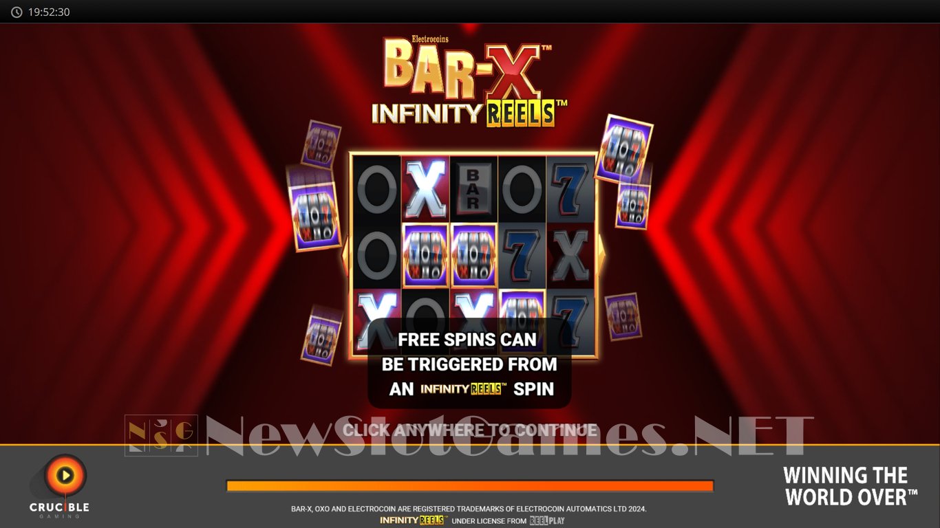 Bar-X Infinity Reels Slot Demo Image