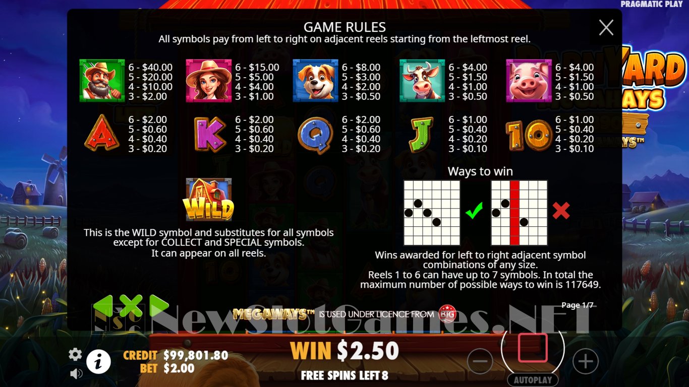 Barnyard Megahays Megaways Slot Slot Image in Demo - pic. 9