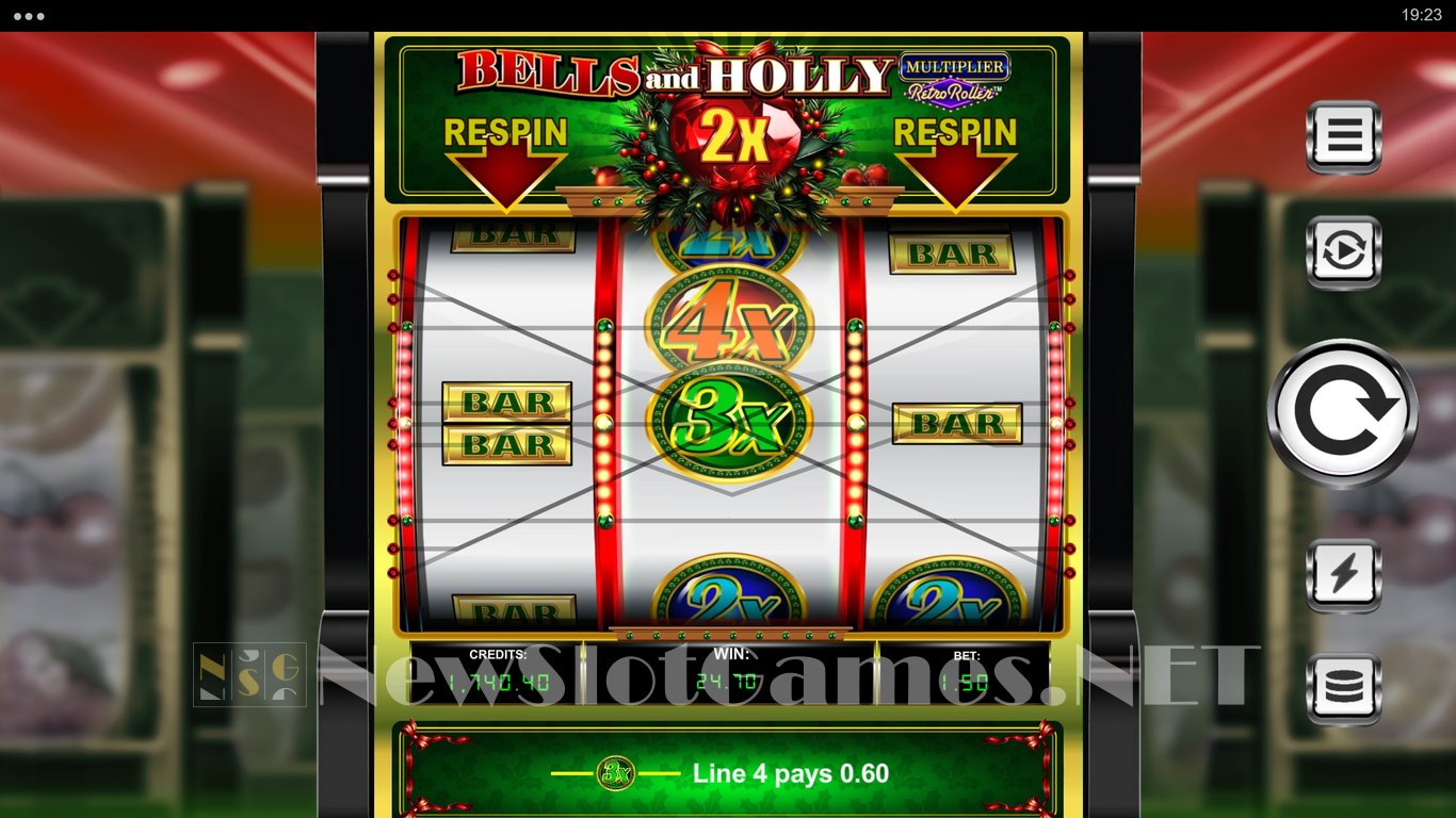 Bells and Holly Multiplier Retro Roller Slot Slot Image in Demo - pic. 8
