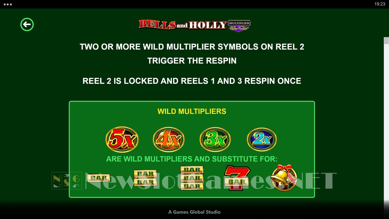 Bells and Holly Multiplier Retro Roller Slot Slot Image in Demo - pic. 9