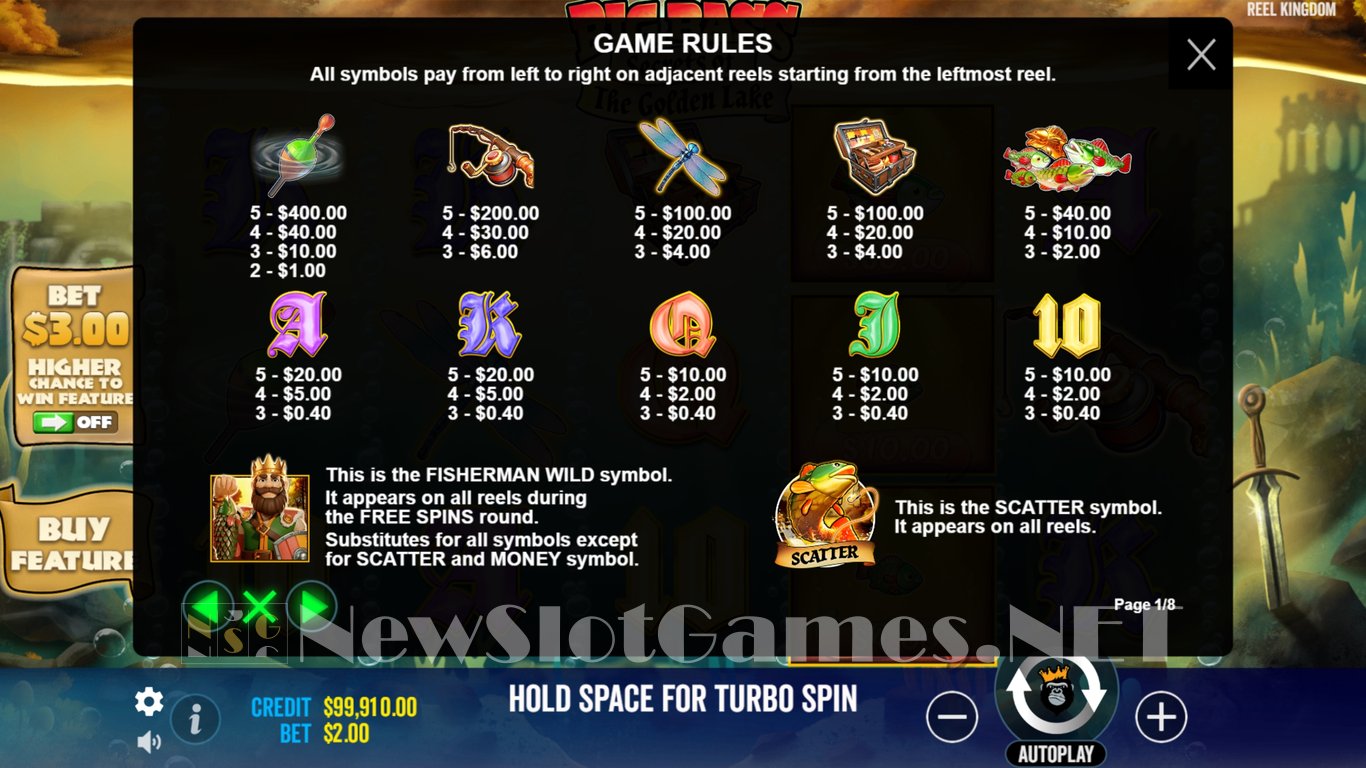 Big Bass Secrets of the Golden Lake Slot Slot Image in Demo - pic. 10