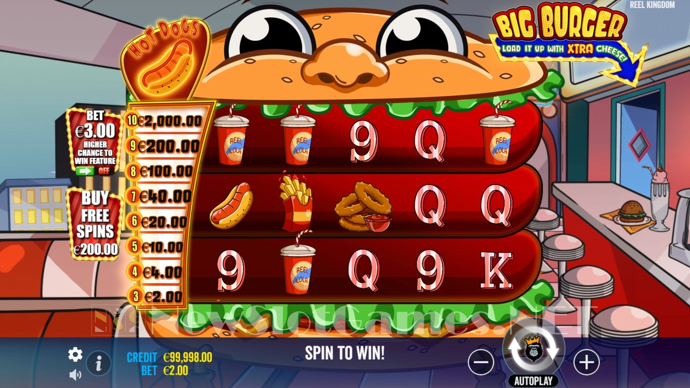 Big Burger Load It Up With Xtra Cheese Slot Demo Image