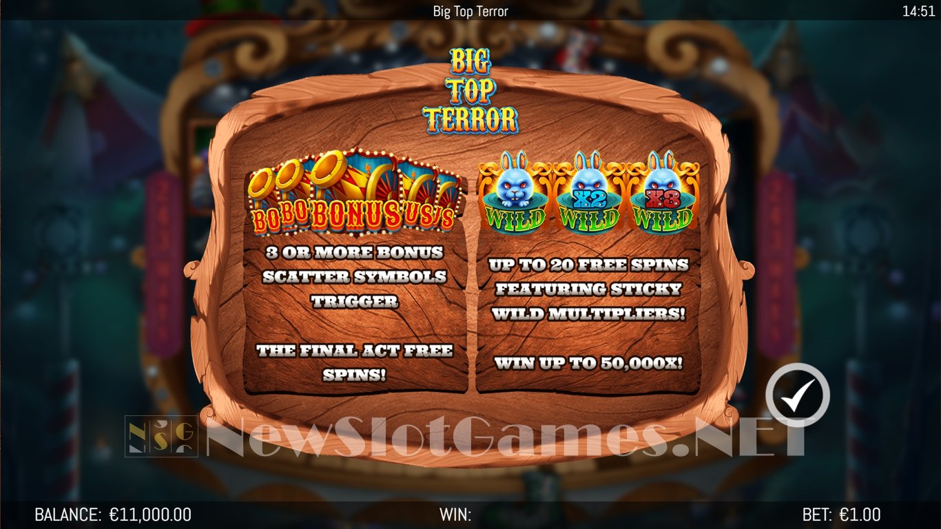 Big Top Terror Slot Demo Image
