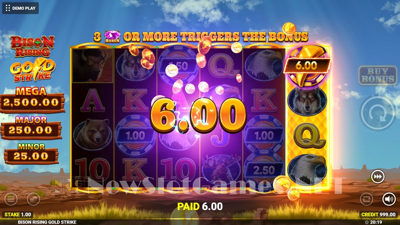 Bison Rising Gold Strike Slot Demo Image