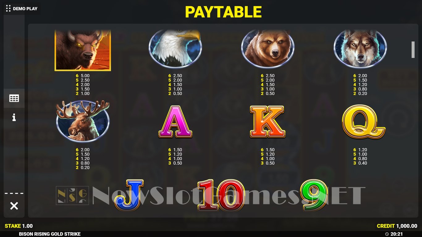 Bison Rising Gold Strike Slot Slot Image in Demo - pic. 11