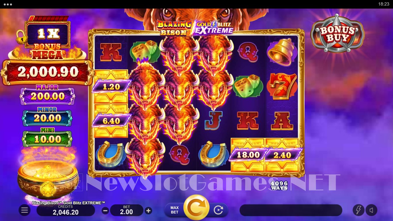 Blazing Bison Gold Blitz Extreme Slot Demo Image