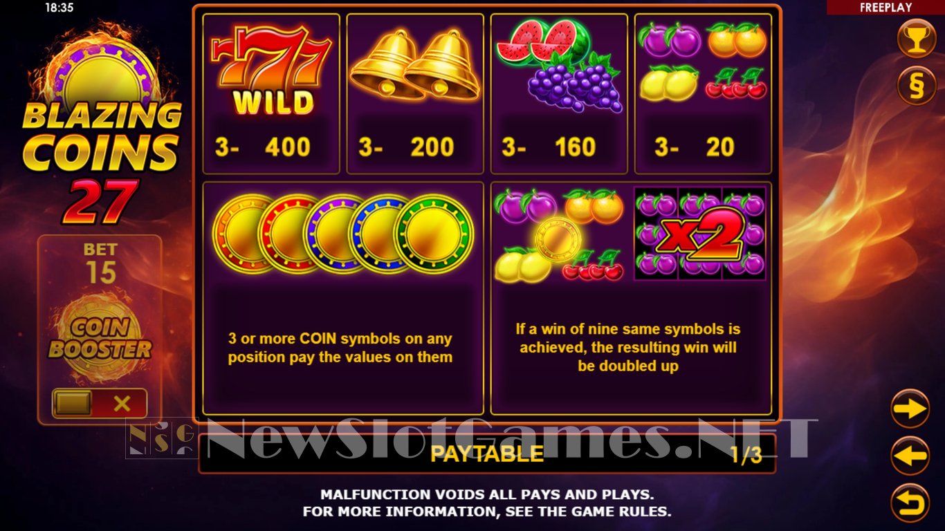 Blazing Coins 27 Slot Slot Image in Demo - pic. 7
