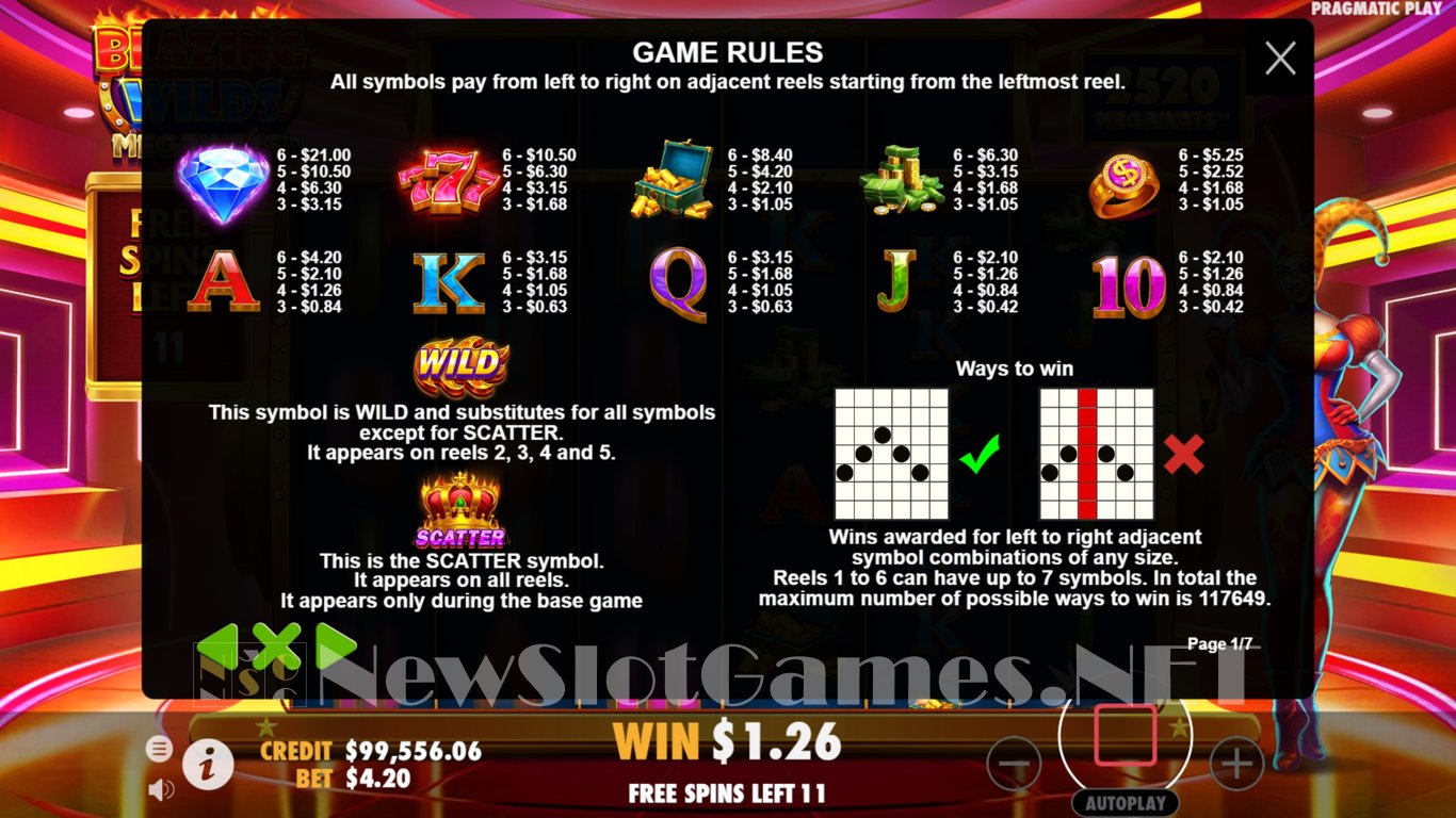 Blazing Wilds Megaways Slot Slot Image in Demo - pic. 10