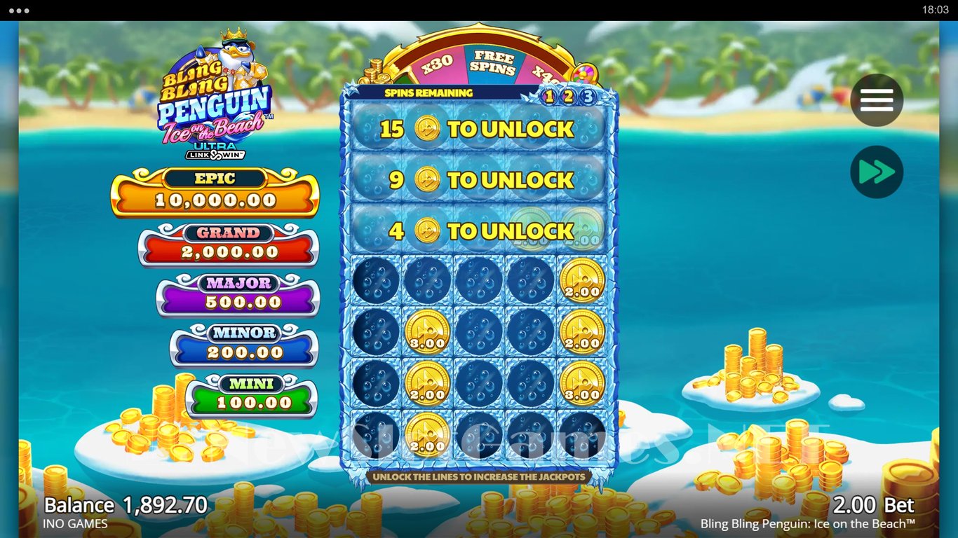 Bling Bling Penguin Ice On The Beach Slot Slot Image in Demo - pic. 13