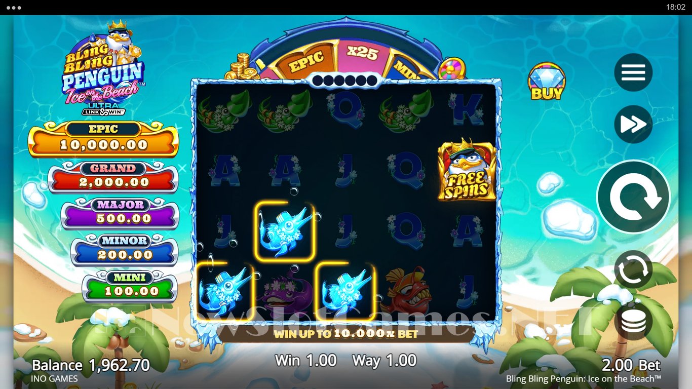 Bling Bling Penguin Ice On The Beach Slot Slot Image in Demo - pic. 2