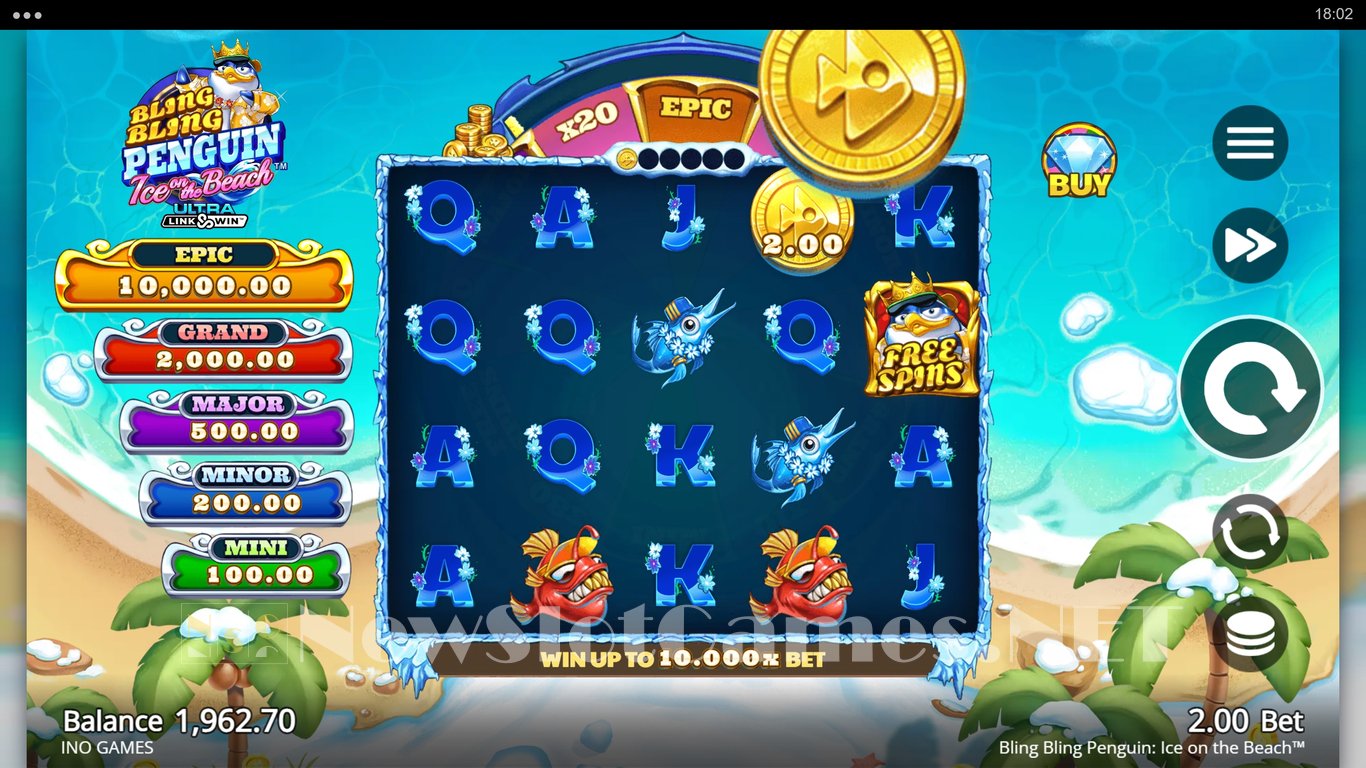 Bling Bling Penguin Ice On The Beach Slot Slot Image in Demo - pic. 3