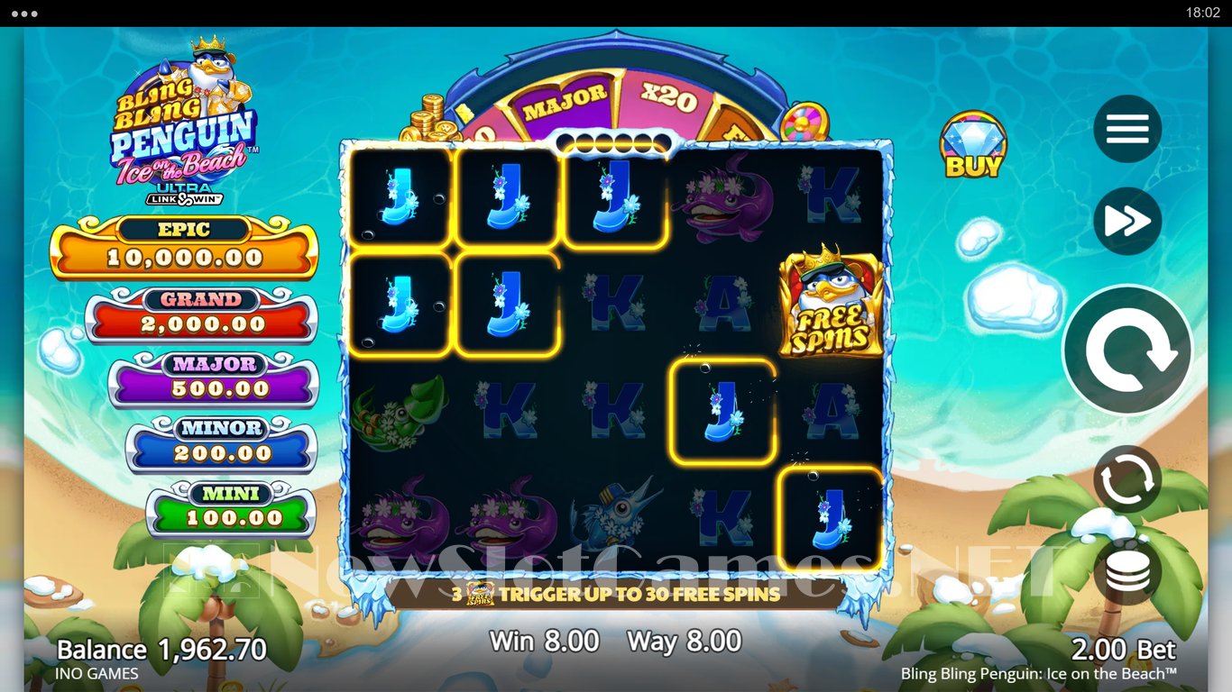 Bling Bling Penguin Ice On The Beach Slot Slot Image in Demo - pic. 5