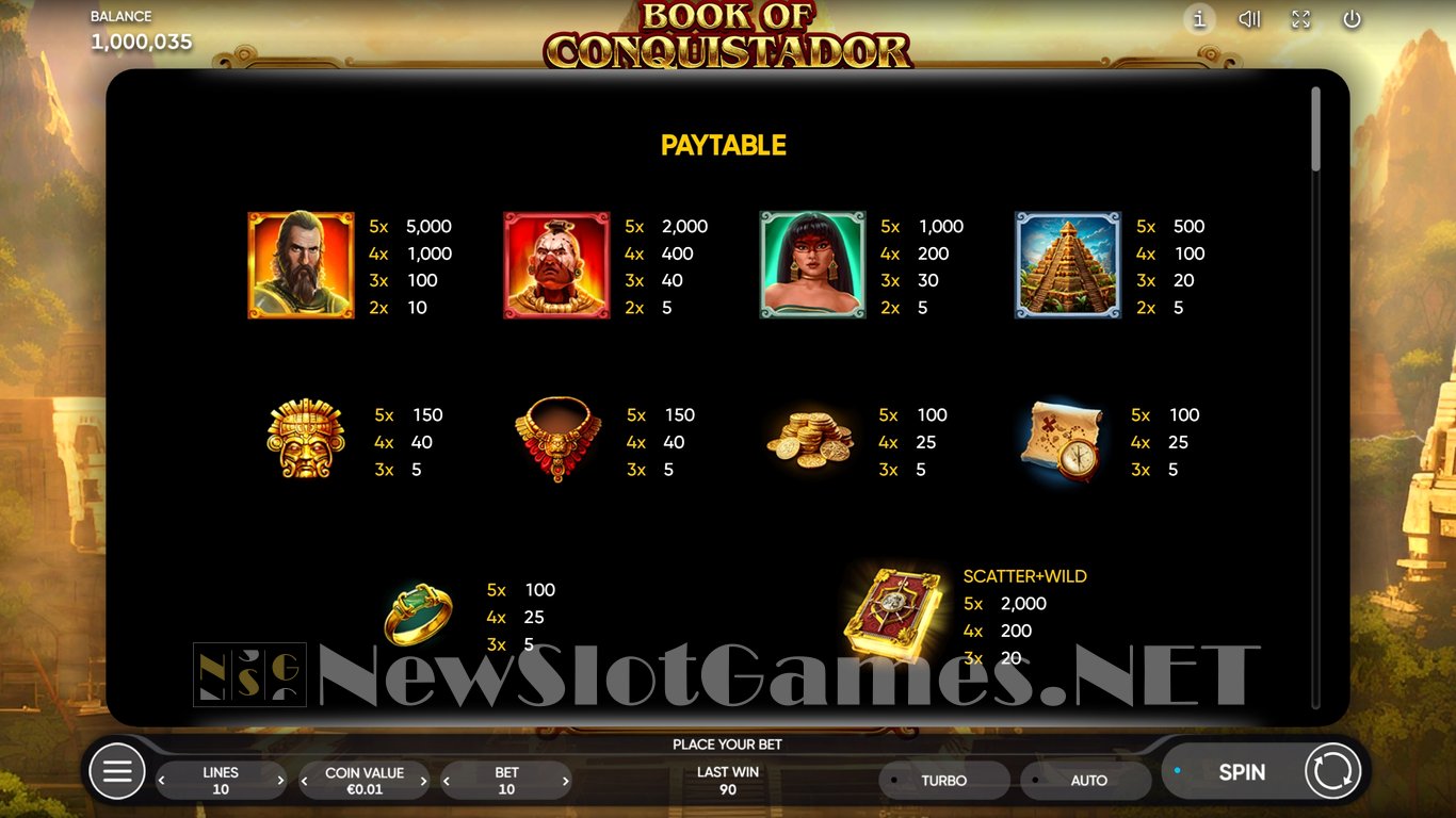 Book of Conquistador Slot Slot Image in Demo - pic. 7