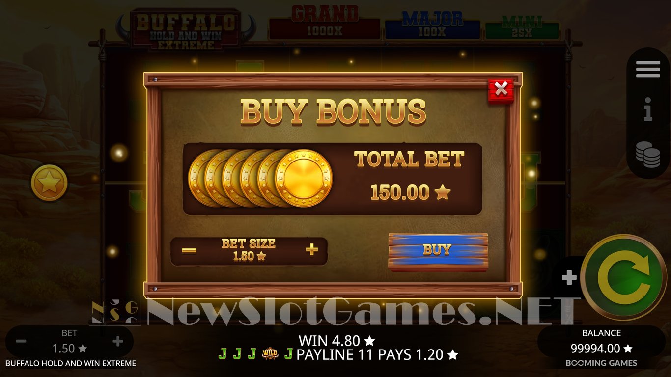 Buffalo Hold and Win Extreme Slot Slot Image in Demo - pic. 6