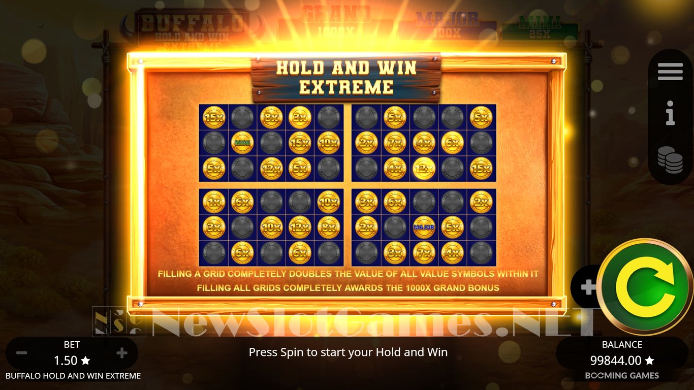 Buffalo Hold and Win Extreme Slot Slot Image in Demo - pic. 8