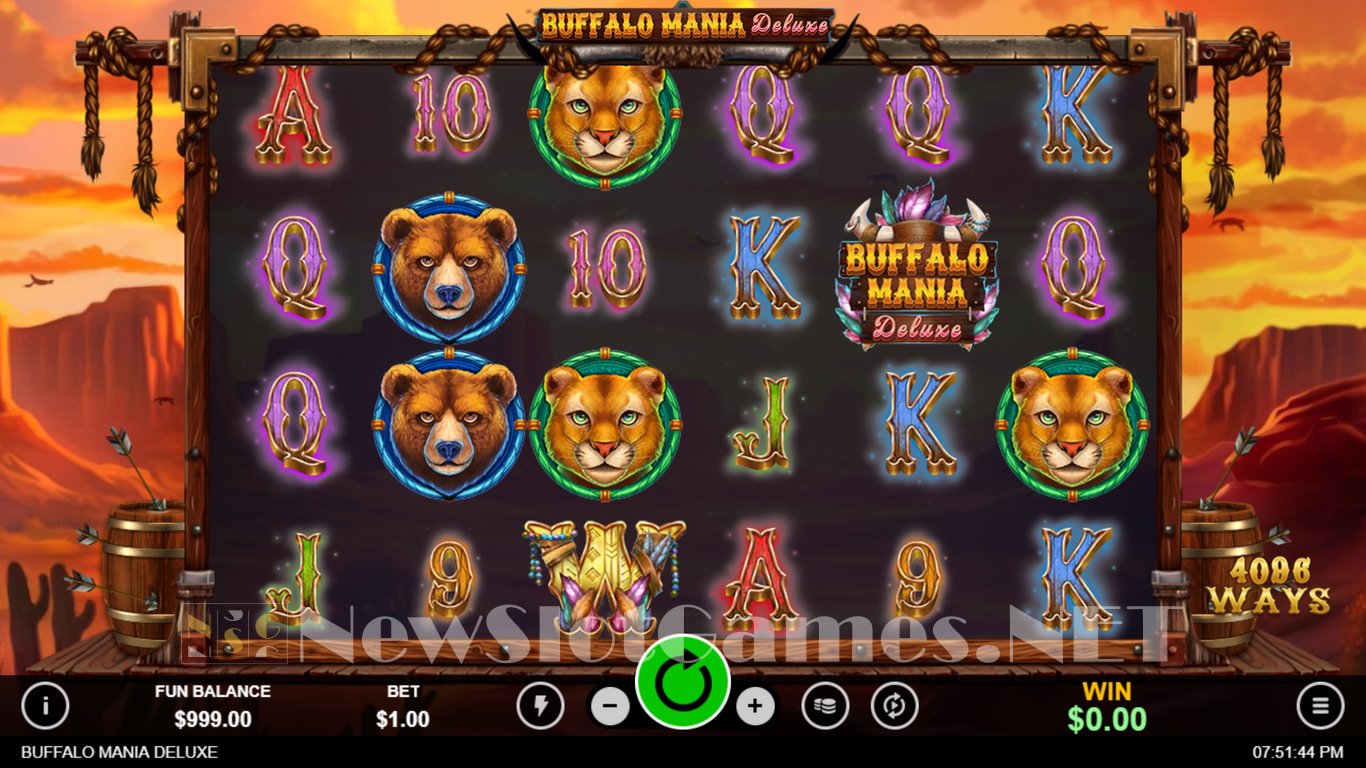 Buffalo Mania Deluxe Slot Demo Image
