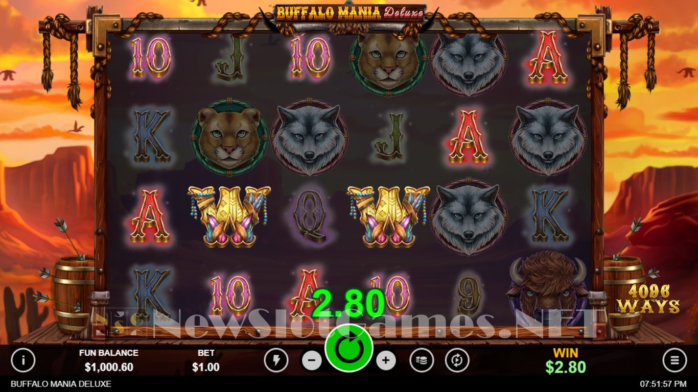 Buffalo Mania Deluxe Slot Slot Image in Demo - pic. 3