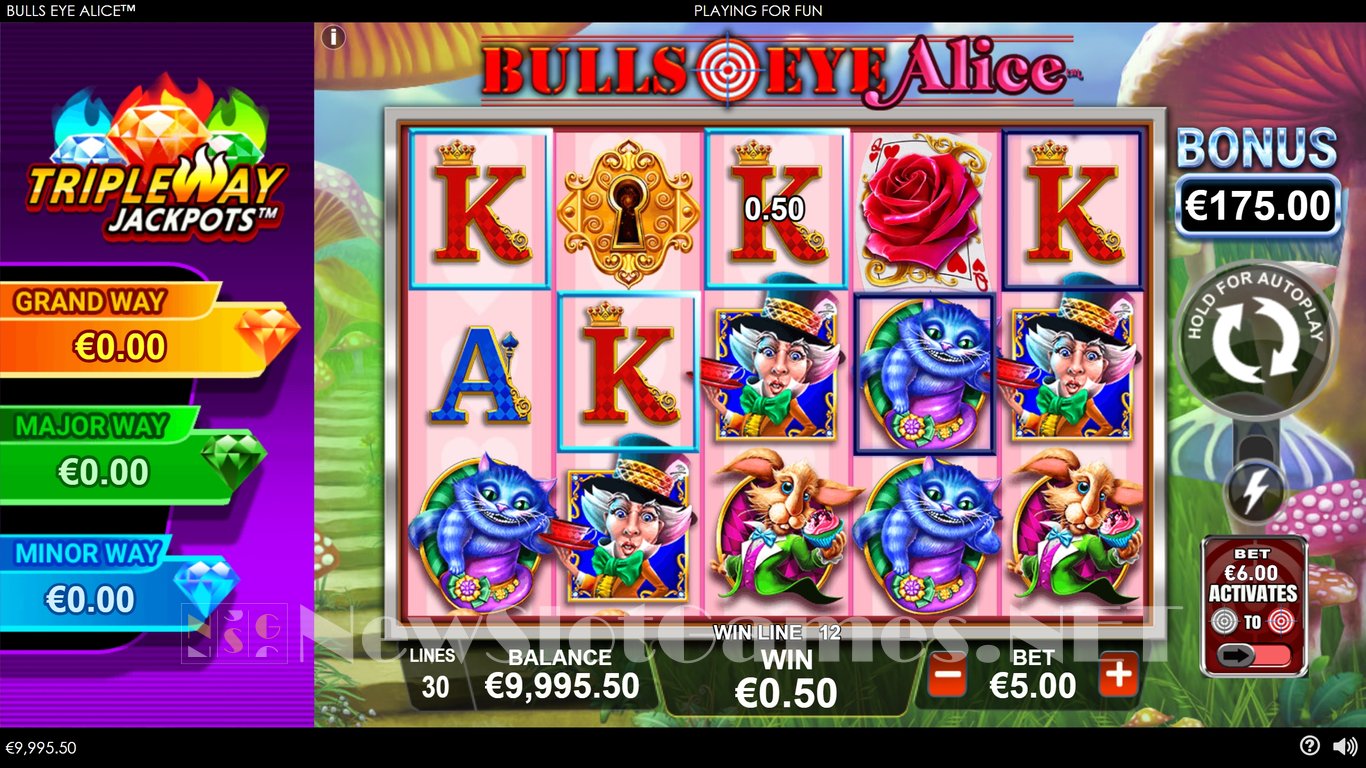 Bulls Eye Alice Slot Demo Image