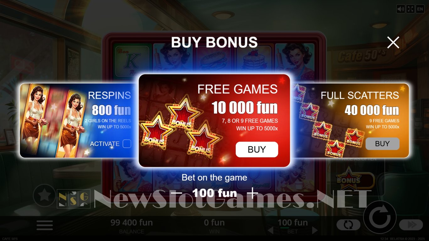 Cafe 50s Slot Slot Image in Demo - pic. 3