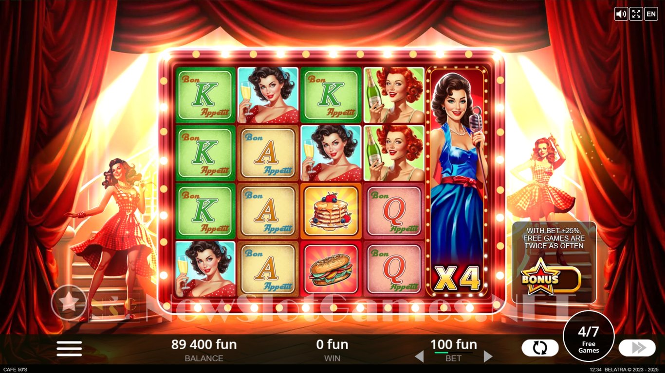 Cafe 50s Slot Slot Image in Demo - pic. 6