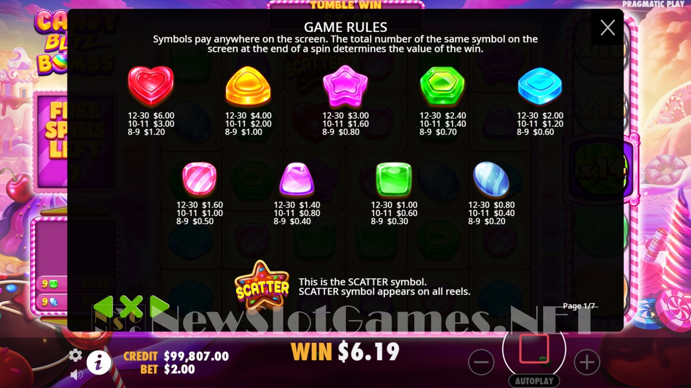 Candy Blitz Bombz Slot Slot Image in Demo - pic. 10