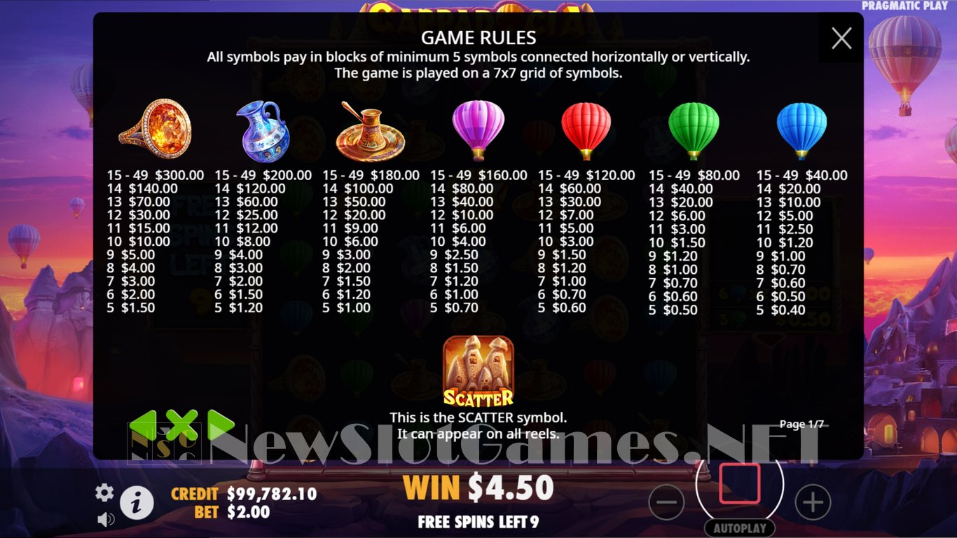 Cappadocia Slot Slot Image in Demo - pic. 9
