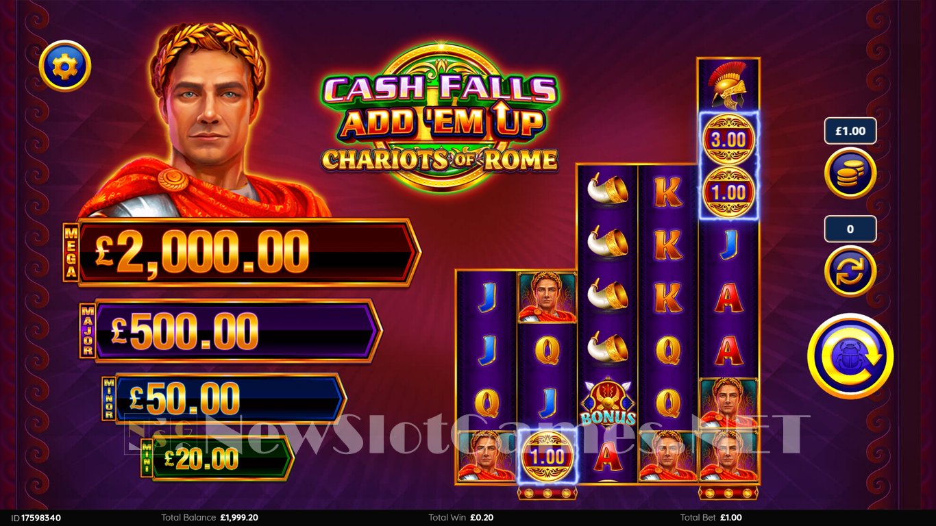 Cash Falls Add Em Up Chariots of Rome Slot Slot Image in Demo - pic. 2