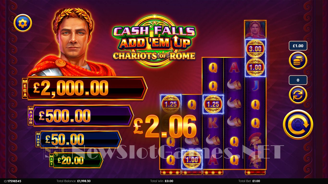 Cash Falls Add Em Up Chariots of Rome Slot Slot Image in Demo - pic. 4