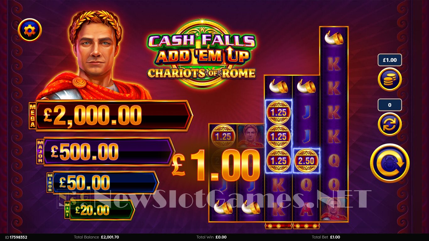 Cash Falls Add Em Up Chariots of Rome Slot Slot Image in Demo - pic. 6