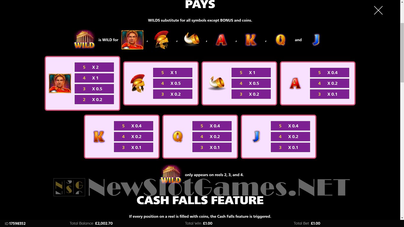 Cash Falls Add Em Up Chariots of Rome Slot Slot Image in Demo - pic. 7