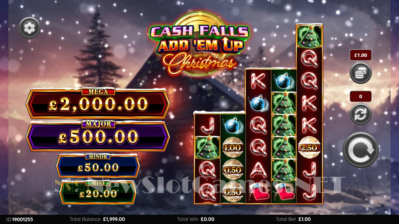Cash Falls Add ‘Em Up Christmas Slot Slot Image in Demo - pic. 2