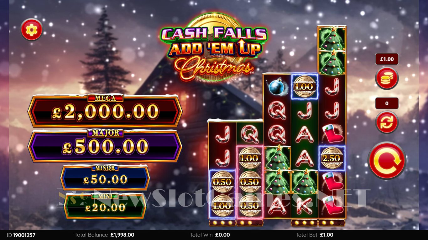 Cash Falls Add ‘Em Up Christmas Slot Slot Image in Demo - pic. 3