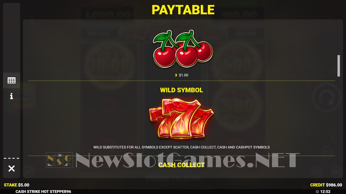 Cash Strike Hotstepper Slot Slot Image in Demo - pic. 9