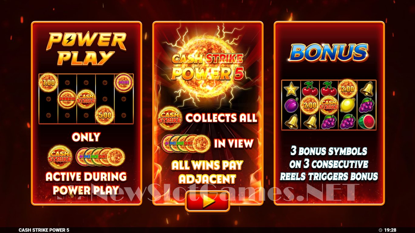 Cash Strike Power 5 Slot Demo Image
