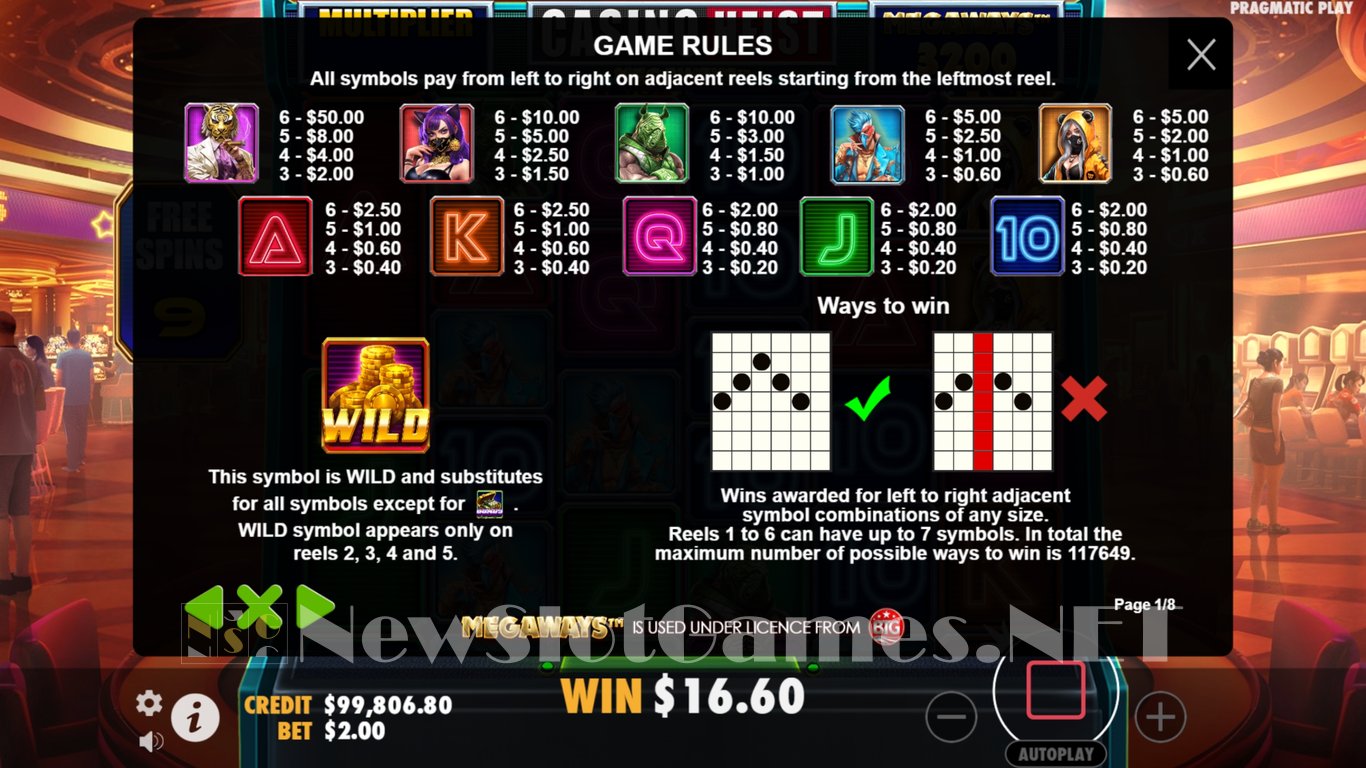 Casino Heist Megaways Slot Slot Image in Demo - pic. 12