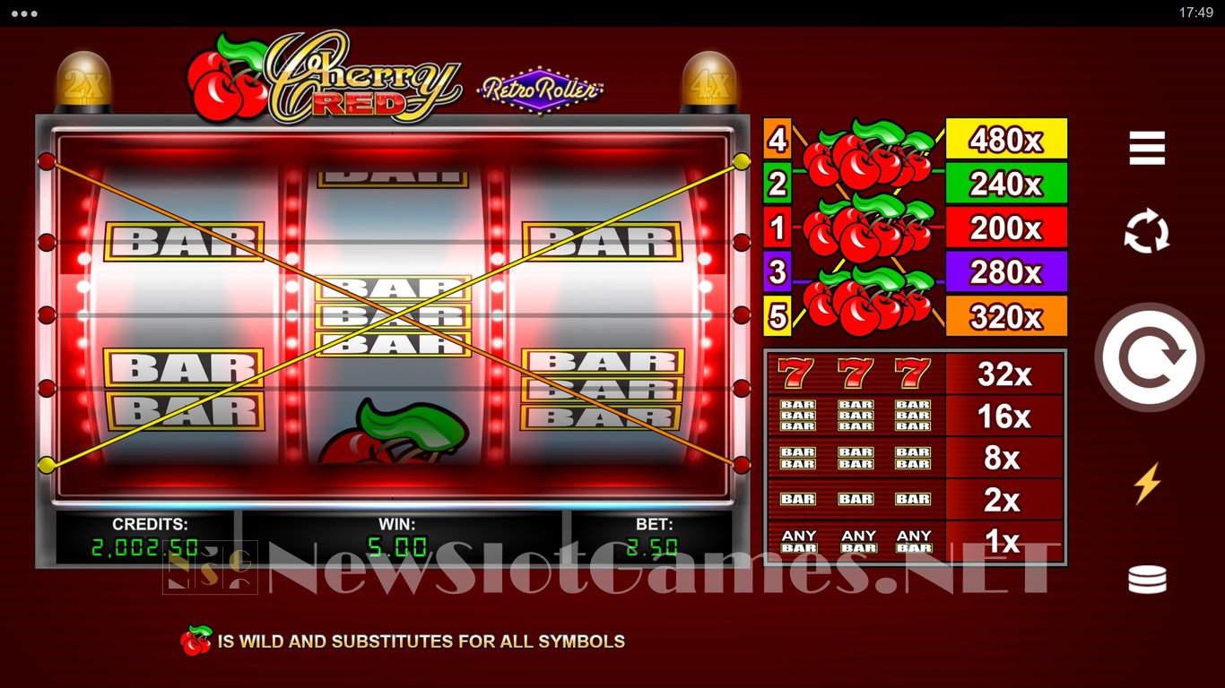 Cherry Red Retro Roller Slot Slot Image in Demo - pic. 3