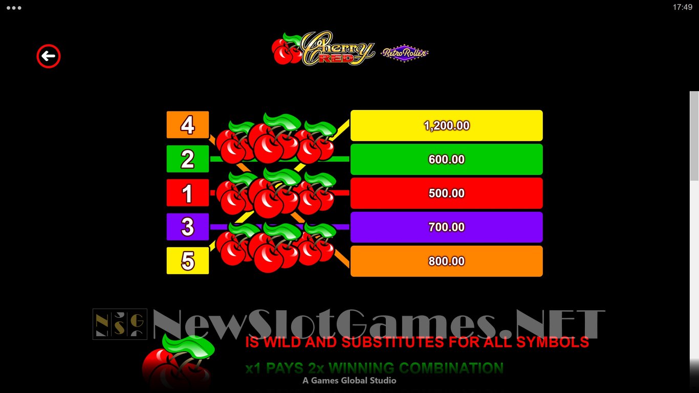 Cherry Red Retro Roller Slot Slot Image in Demo - pic. 4