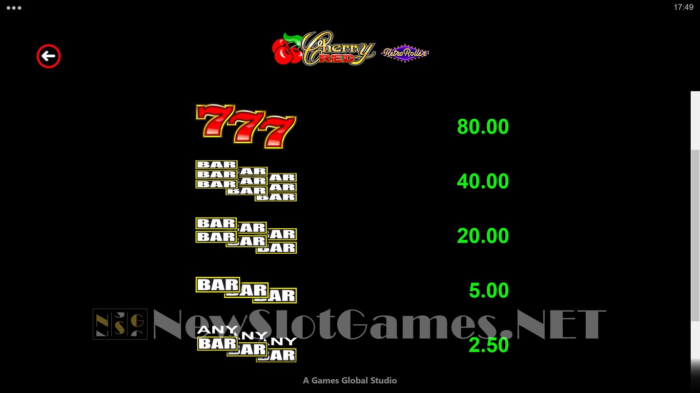 Cherry Red Retro Roller Slot Slot Image in Demo - pic. 5